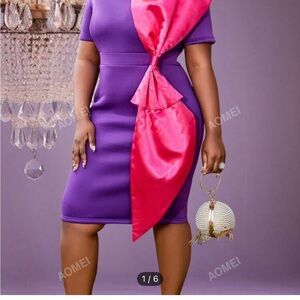 Purple and Pink Women's Dress